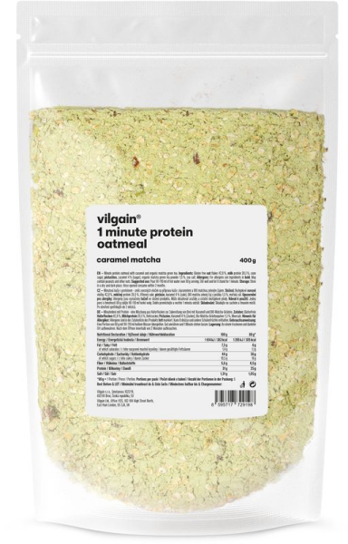 Vilgain Minutová proteinová ovesná kaše – karamel a matcha 400 g