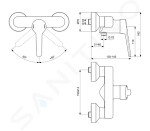 IDEAL STANDARD Ceraplus II nástěnná baterie, chrom