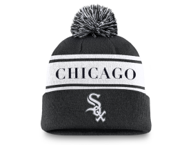 Nike Pánská zimní čepice Chicago White Sox MLB Peak Standard Cuff Pom Beanie
