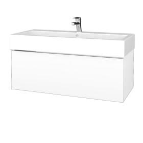 Dřevojas - Koupelnová skříňka VARIANTE SZZ 100 pro umyvadlo Duravit Vero - N01 Bílá lesk / L01 Bílá vysoký lesk 265168U