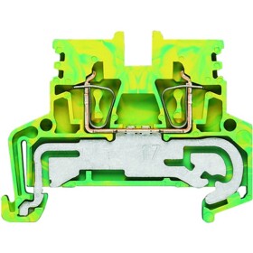Z-series, PE terminal, Rated cross-section: 2,5 mm², Tension clamp connection, Wemid, green / yellow, ZPE 2.5N 1933760000 Weidmüller 50 ks