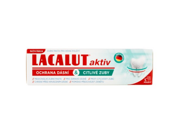 Lacalut Aktiv ochrana dásní & citlivé zuby zubní pasta 75 ml