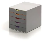 Durable VARICOLOR mix barev / Zásuvkový box / 5 zásuvek / formát C4 / plast (760527)