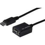 Digitus DisplayPort adapter cable, DP - HDMI type A M/F, 0.15m,w/interlock, DP 1.1a compatible, CE, bl