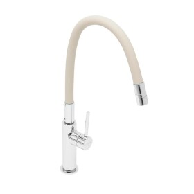 Dřezová baterie SAT se silikonovým ramínkem béžová/chrom SATBSD290BE SATBSD290BE
