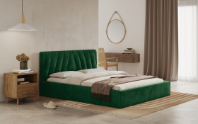 FRONTI Postel ORLI 140x200 zelená s úložným prostorem