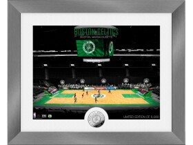 Highland Mint Obraz Boston Celtics NBA Art Deco Stadium Silver Coin Photo Mint