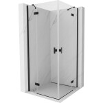 MEXEN/S - Mist H Duo sprchový kout dveře křídlové 75 x 75, transparent, černá 8A5-075L-075P-70-00