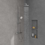 VILLEROY & BOCH - Universal Showers Sprchový set s termostatem, průměr 23 cm, 3 proudy, chrom TVS109002UK061