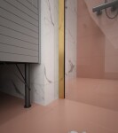 Erga Paris, stabilizační vzpěra pro sprchové zástěny o tloušťce skla 8mm, délka max. 100% 150cm, zlatá matná, ERG-V02-PARIS-BAR-GB