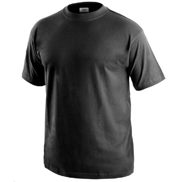 CXS Triko DANIEL pánské krátký rukáv černé L - černé