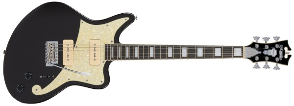 D'Angelico Offset Solid Body Black Flake