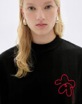 Tričko Thinking MU Flower Cord Black Volta Tee BLACK