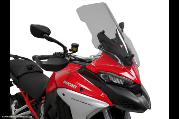 Ducati Multistrada V4 21-26, V4S 21-26, V4 Pikes Peak 24-26, V2 25-26, V2S 25-26 Turistické plexi Powerbronze 515mm - černé