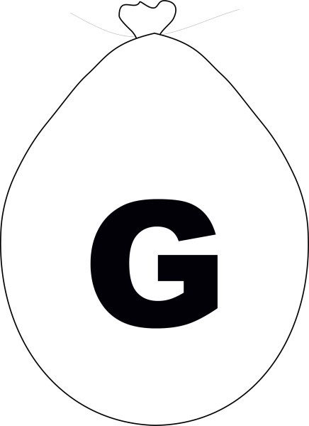 Balónek písmeno G bílé balonky.cz Balónek písmeno G bílé balonky.cz