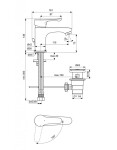 IDEAL STANDARD - Alpha Umyvadlová baterie s výpustí, BlueStart, chrom BC646AA