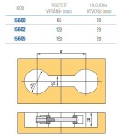 Italiana Ferramenta spojovací šroub PD velikost: 65mm (15600)