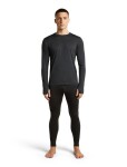 ICEBREAKER Mens 200 MerinoFine Ace LS Crewe, Jet Heather (vzorek) velikost: M