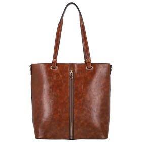 Luxusní dámská koženková kabelka na rameno Tijana, hnědá