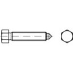 TOOLCRAFT 109044 šestihranné šrouby M6 12 mm vnější šestihran DIN 564 ocel 100 ks