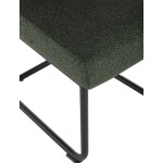 Židle jídelní, taštičkové pružiny v sedáku, madlo na opěráku, zelená látka, černý kov