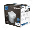 DURAVIT - DuraStyle Basic Stojící WC se sedátkem SoftClose, zadní odpad, Rimless, alpská bílá 41840900A1