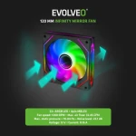 EVOLVEO 120UX-M černý / Ventilátor / 120 mm / ARGB / Master / Molex (120UX-M-ARGB-BK)