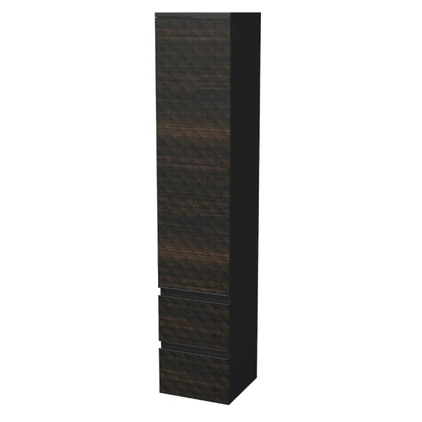 Koupelnová skříňka vysoká SAT Cube Way 32,5x163x33 cm hnědá mat CUBE3DV351DL2ZHP CUBE3DV351DL2ZHP