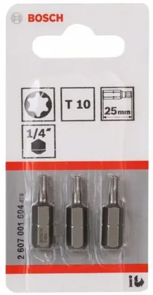 BOSCH 2607001604 / Extra-Hard sada bitů T10 25 mm 3 ks (2607001604)
