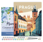 Malování podle čísel - Vintage Praha na rámu 40x50cm