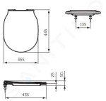 IDEAL STANDARD - Connect Air Umyvadlo nábytkové 640x460x165 mm, s přepadem, otvor pro baterii, černá E0289V3