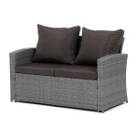 Zahradní sestava, polyratan, šedá, AZ-F1911 GREY