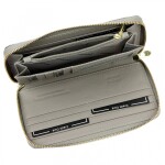 Luxusní dámská kožená lakovaná peněženka Gregorio Percis, stříbrná