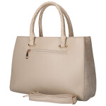 Trendy dámská koženková kabelka do ruky Sonia, tmavě béžová