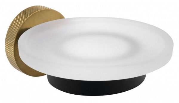 SAPHO - LARISSA mýdlenka, mléčné sklo, černá/zlato mat WS002BG