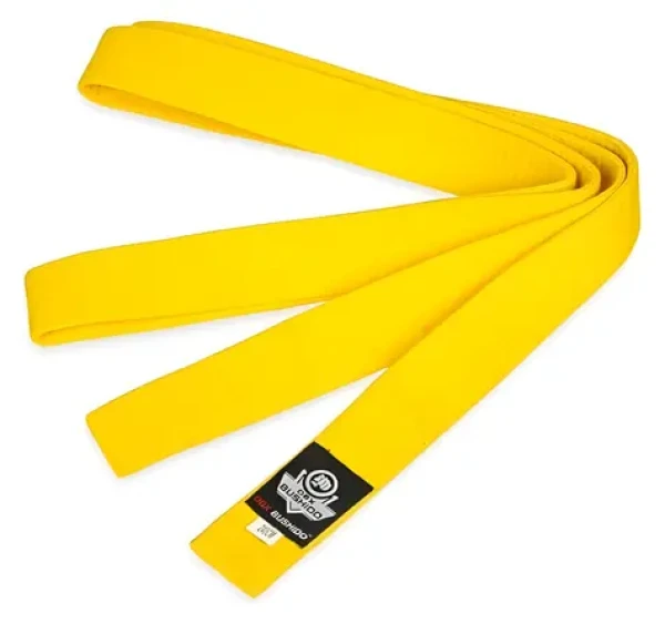 Bushido DBX OBI žlutá / Pás ke kimonu / 7.–6. KYU / 4 cm / 240–280 cm