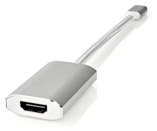 Nedis USB-C na HDMI adaptér stříbrný / Adaptér / USB 3.2 Gen 1 / 4K@60Hz / Power Delivery (CCTB64680AL02)