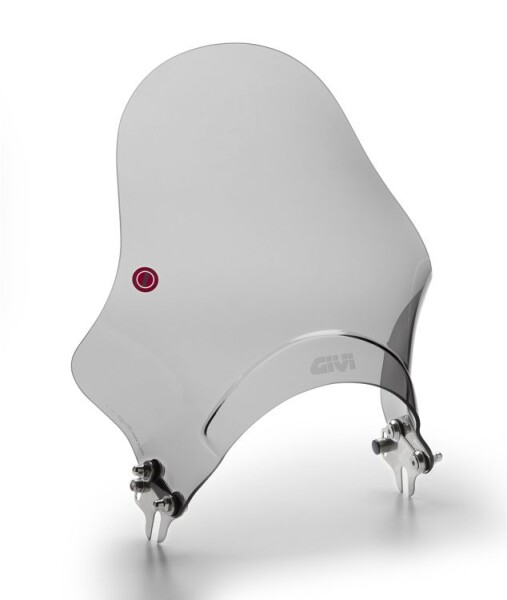 A201 miniplexi kouřové s nerezovým úchytem na světlomet, vxš295x325 mm