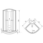 KERRA - Sprchový kout Evora 90 (bílý) 5907548118851
