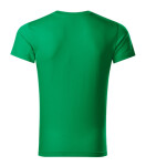 Slim Fit V-neck tričko pánské středně zelená 2XL
