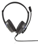 Nedis Herní headset / Herní sluchátka s mikrofonem / Přes uši / Stereo / 2x 3.5 mm / Sklopný mikrofon / 2,2 m (GHST200BK)