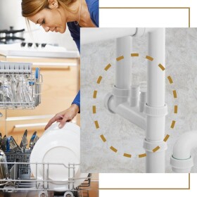 MEXEN - Sifon s automatickou zátkou pro odpad 2-komorového kuchyňského dřezu, chromový 66921-00