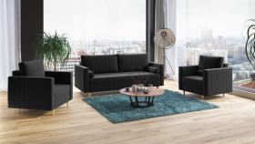 FRONTI Sedací souprava FIORELLO 3+1+1 šedá - DREAM VELVET 202.13