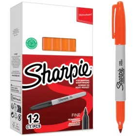 Sharpie Fine oranžová / Popisovač permanentní / kulatý hrot F / 12ks (2229135)