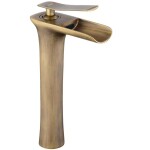 Baterie umyvadlová vysoká REA Laguna Antique zlatá kartáčovaná