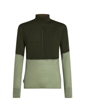 ICEBREAKER Mens Mer 200 Realfleece Descender LS Half, Dark Loden/Lichen/Cb velikost: XXL