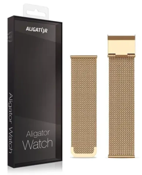 Aligator Náhradní kovový řemínek pro Watch Life 20mm / zlatý (20AW0016)
