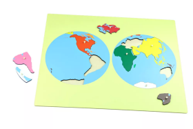 Moyo Montessori Moyo Montessori Puzzle - mapa světa - bez rámečku