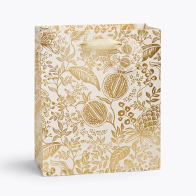 Rifle Paper Co. Dárková taška Pomegranate Medium, zlatá barva, papír