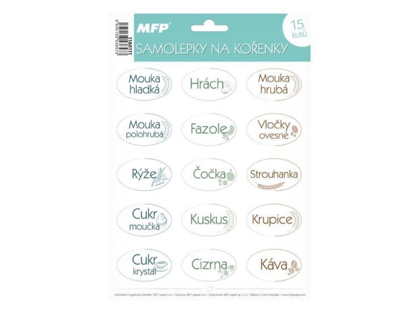 Samolepky na kořenky Mouka